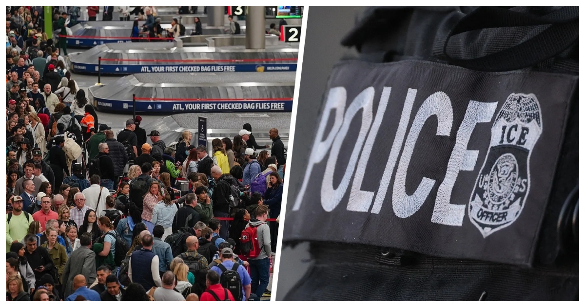 আইস কর্মকর্তারা বিমানবন্দরে প্রবেশ ও প্রস্থান পথে যাত্রীদের নিরাপত্তা ও ভিড় নিয়ন্ত্রণে সহায়তা করবেন। কোলাজ: এমএস নাউ